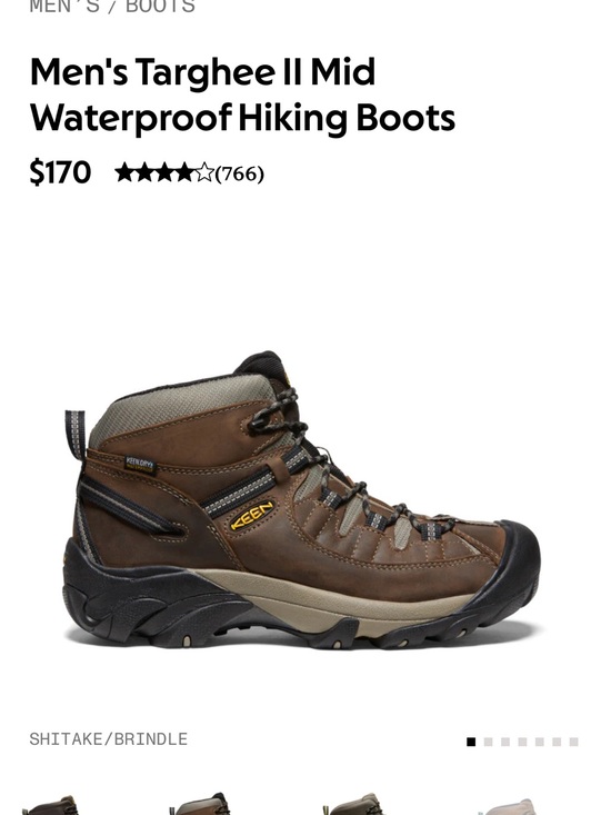 Keen Other - Keen Men's Targhee II Mid Hiking Boots in Shitake/Brindle Brown